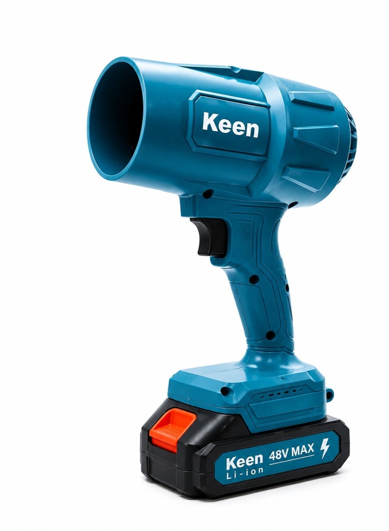 Keen 48V Cordless Air Blower Gun High Power Handheld Electric Blower Variable Speed Wind Control Rechargeable Lithium Battery Multi-Purpose Cleaning Tool - Image 1
