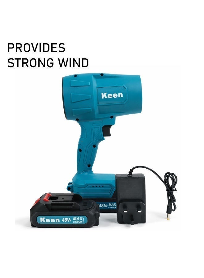 Keen 48V Cordless Air Blower Gun High Power Handheld Electric Blower Variable Speed Wind Control Rechargeable Lithium Battery Multi-Purpose Cleaning Tool - Image 4