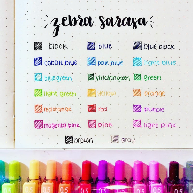 Zebra Pen Sarasa Clip Retractable Gel Pen, 0.5mm Fine Point, Rainbow Assorted Colors, Ideal for Teacher Gifts, School Supplies and Office Supplies, 20-Pack (47220) - Image 4