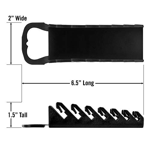Ernst Manufacturing 5073 Gripper Stubby Wrench Organizer - Ergonomic Design, Holds 3/8" to 3/4" Wrenches, Built for Stubby Wrenches, Portable 7 Tool Capacity, Black - Image 4
