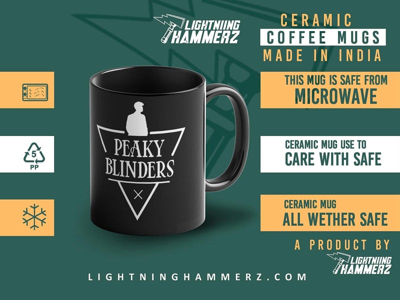 Lightning Hammerz Peaky Blinders Series Coffee Mug with Print | by Order of Peaky Bliinders Printed Mugs | Gift for Friends | 330ml, Microwave & Dishwasher Safe - Image 5