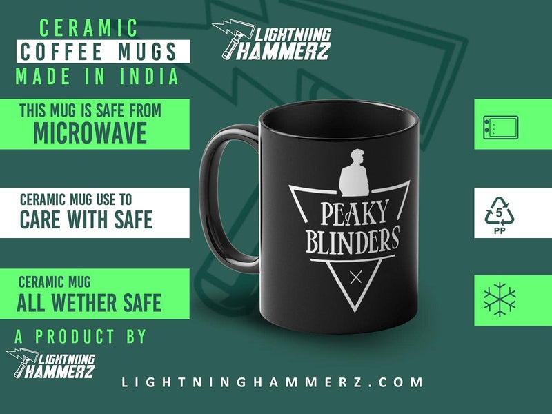 Lightning Hammerz Peaky Blinders Series Coffee Mug with Print | by Order of Peaky Bliinders Printed Mugs | Gift for Friends | 330ml, Microwave & Dishwasher Safe - Image 4