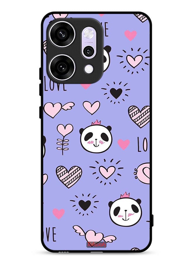 Tolwak Oppo Reno14 Protective Case Cover Love And Panda Doodle - Image 1
