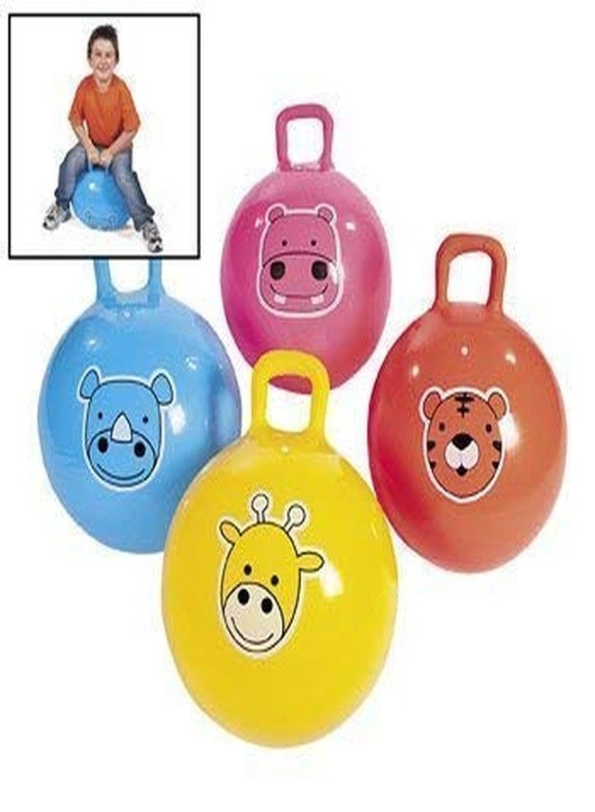 Entraxa Kids Gym,Sport & Outdoor Space Hopper Ball Bouncing Inflatable Sit and Bounce Hop Ball 2 to 6 Year, Rubber - (Multi-Color - (Pcs-1) - Image 3