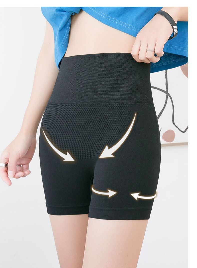 Loquat Women's Breathable Boxer Underwear With High Waist Black - Image 4