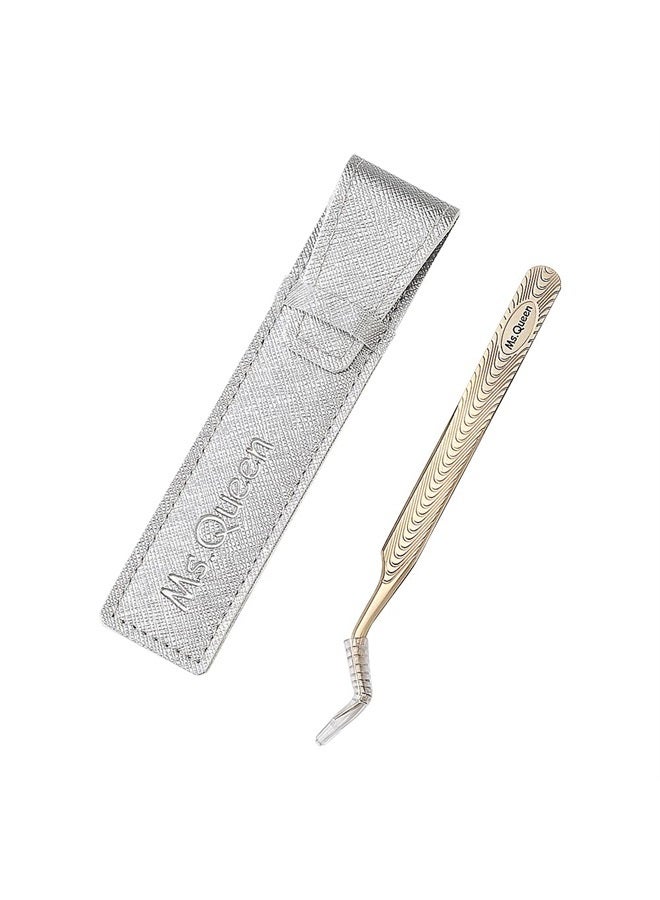 Ms.Queen Lash Tweezers for Eyelash Extension-Professional Lashing Tweezers for Mega Volume Mink Eyelashes Extensions Applying