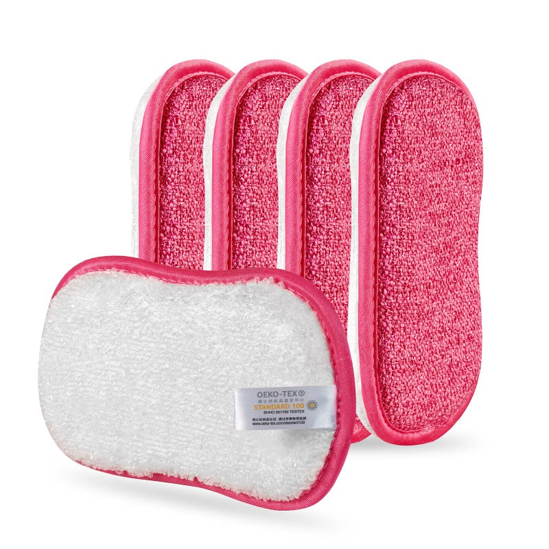 comfso Kitchen Dish Sponge Scrubber Non Scratch Dishcloth No Odor Reusable Washable Multipurpose Scrub Pads Sponges Heavy Duty for Dawn Dish Soap Cleaning of Sink Pans - Image 3