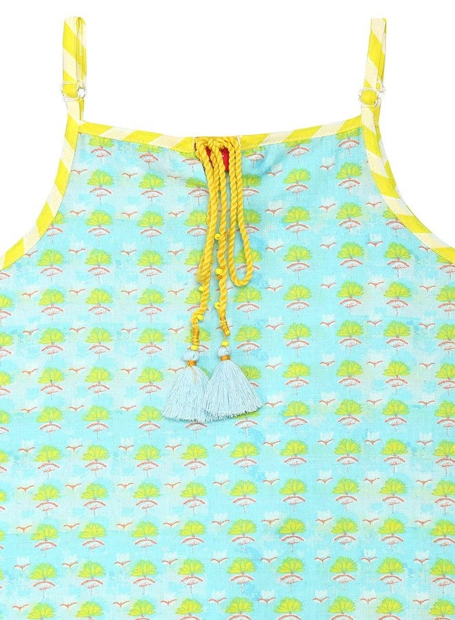 Biba بنت بيبا مطبوعة ضيقة للأطفال (KW4498_LBLUE_9) - Image 5