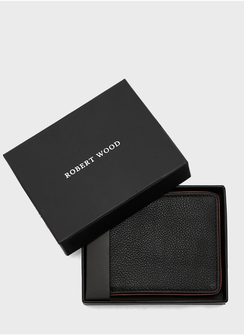 Robert Wood - Genuine Leather Bi Fold Wallet - Image 1