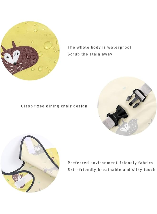 X spring Baby Weaning Bibs Coverall Baby Feeding Bibs Long Sleeves Bib With Waterproof Waterproof Anti Dirty Feeding Bib For Babies Eating High Chair Shirt Bib For Baby Weaning Supplies - Image 2