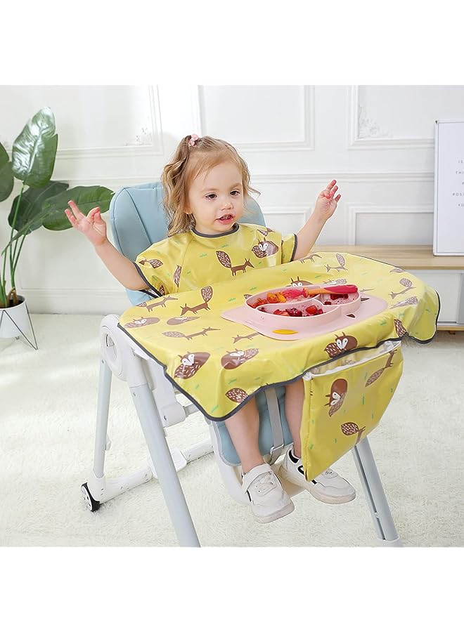 X spring Baby Weaning Bibs Coverall Baby Feeding Bibs Long Sleeves Bib With Waterproof Waterproof Anti Dirty Feeding Bib For Babies Eating High Chair Shirt Bib For Baby Weaning Supplies - Image 5