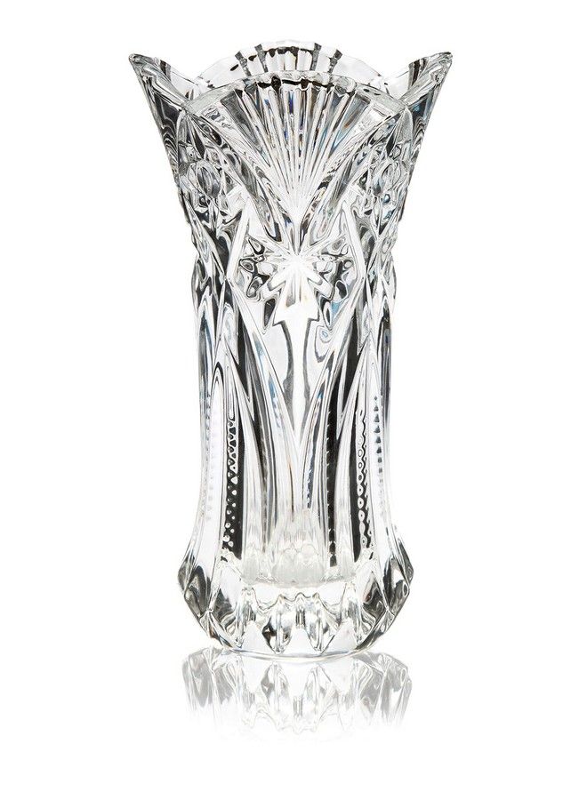 Crystal Clear Cs Crystal Vase 12Inch High Cabbage Design For Flowers & Decor. Lovely Nice Shiny Piece. Perfect As A Gift Suitable For All Occasions - Image 3