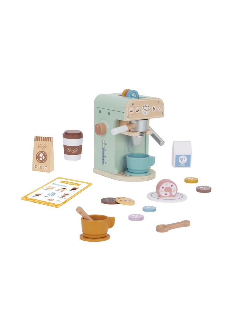 توكي توي مجموعة لعبة متجر القهوة الخشبي من توكي تويز - متعدد الألوان - 25 قطعة - Image 1
