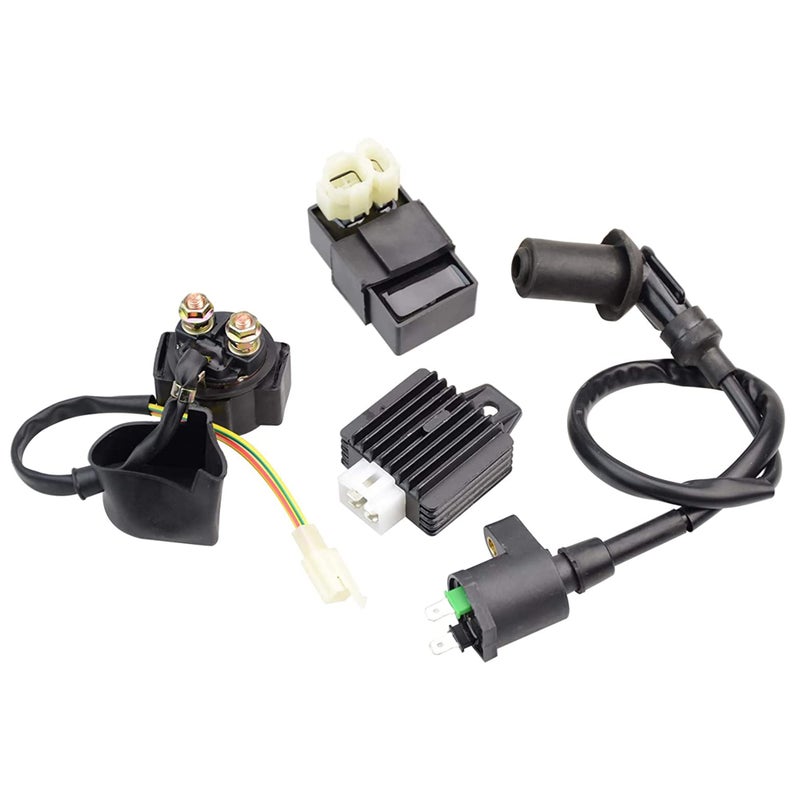 GOOFIT Ignition Coil CDI Solenoid Relay Voltage Regulator kit for GY6 50cc 125cc 150cc Engine ATV Go Kart Dirt Bike Pit Bike Scooter Moped