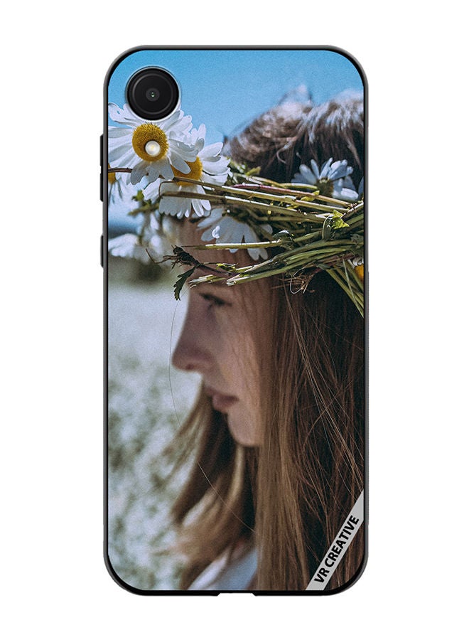 VR CREATIVE Protective Case Cover For Samsung Galaxy A03 Core Girl With Flower Crown Design Multicolour - Image 1