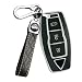 Ysbxitu 3 Buttons Keyless Remote Key Fob Cover with Keychain Fit for Mitsubishi Key Shell Case Compatible with Mitsubishi Outlander 2021 2022 2023 2024 Smart Key Protection Cover Key SleeveA Black - Image 2