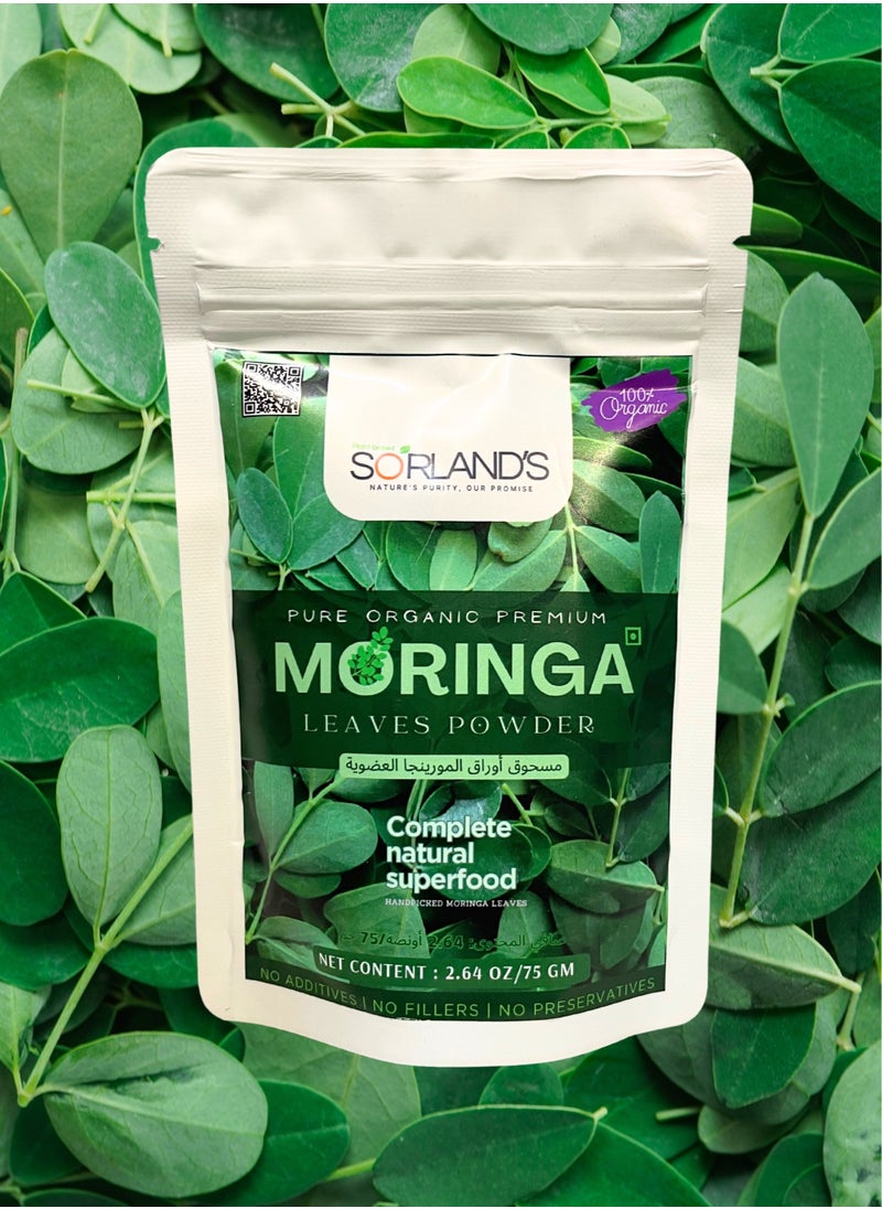Sorland's - Pure Moringa Leaves Powder -75 Gram Complete Natural Superfood - Image 1