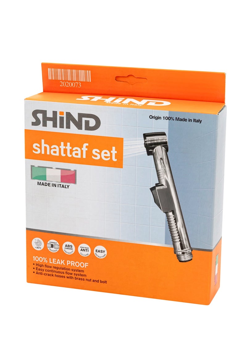 SHIND Handheld Shattaf Set – High-Flow Bidet Sprayer, Leak-Proof System, ABS Chrome Body with Brass Fittings, Made in Italy - Image 3