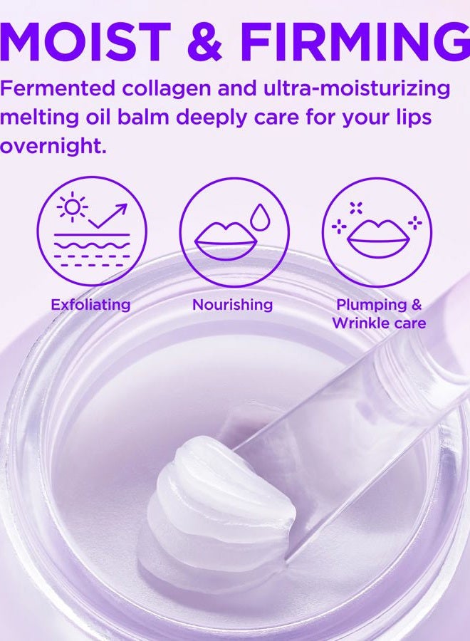 Tocobo Collagen Lip Mask – Fermented Collagen Overnight Lip Sleeping Mask with Peptide & PHA | Korean Vegan Treatment for Dry, Aging Lips | Balm-to-Oil Plump-Looking Care, Lavender Scent | 0.68 oz - Image 4