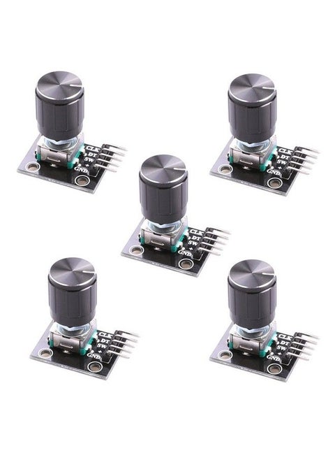 5Pcs Ky040 Rotary Encoder Module With 15×16.5 Mm With Knob Cap For Arduino (Pack Of 5) Hkt1062