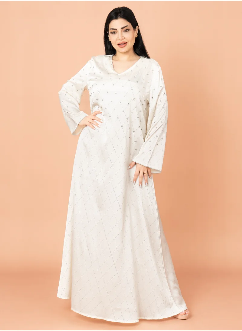 IKKXA Crystal Breeze Jalabiya White