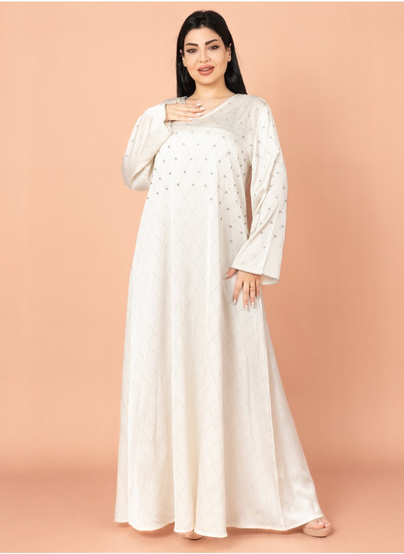 IKKXA Crystal Breeze Jalabiya White  - Image 5