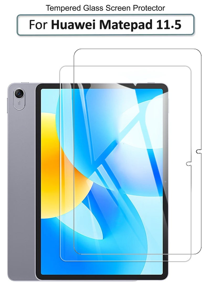 مجموعة من قطعتين من واقي الشاشة الزجاجي المقوى لجهاز هواوي ميت باد 11.5 شفاف - Image 1