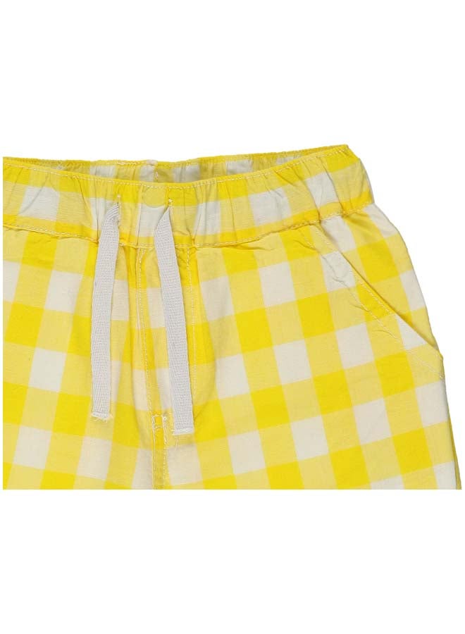 Panco HAVE SOME FUN Checkered Shorts with Elastic Waist  - Image 3