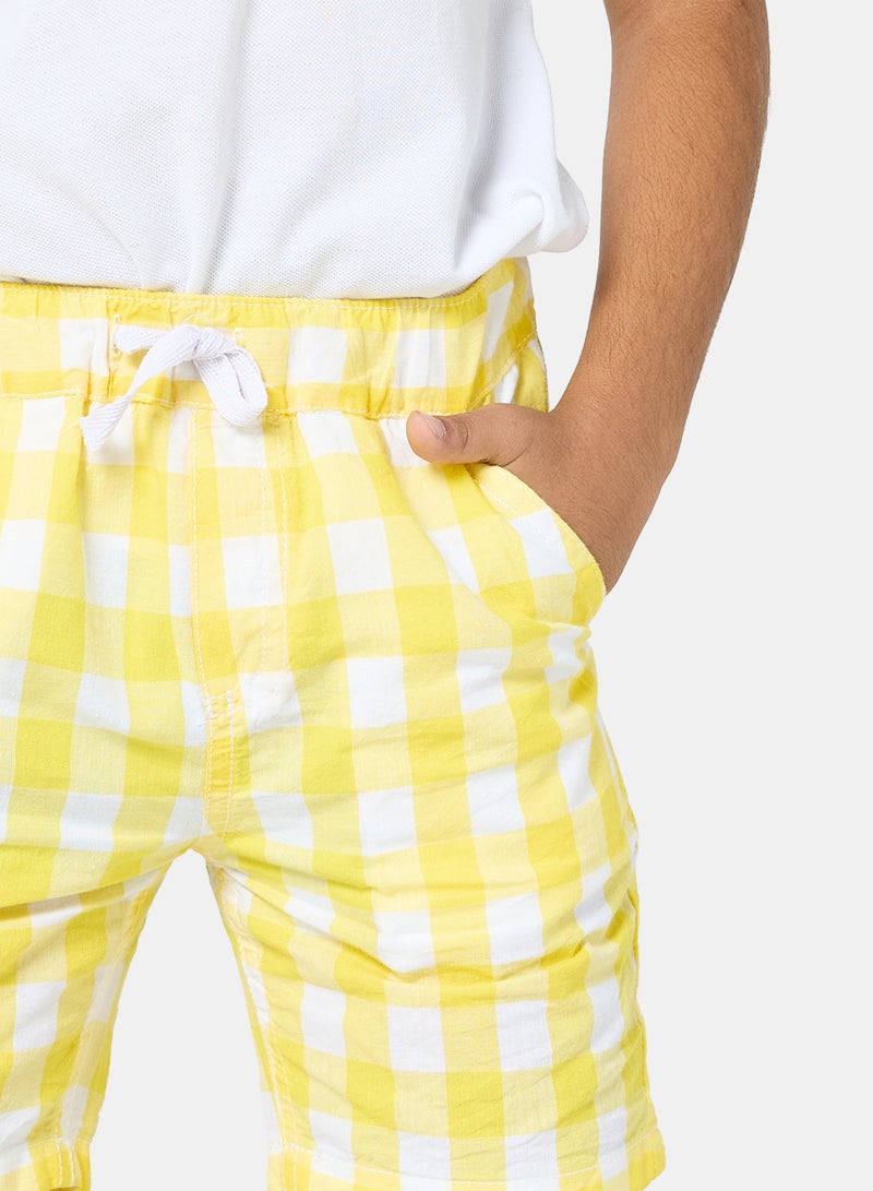 Panco Boys Checkered Shorts with Elastic Waist - Image 3