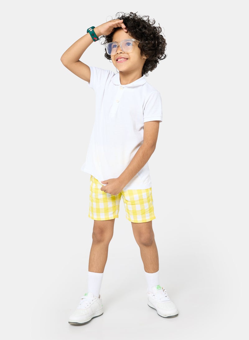 Panco Boys Checkered Shorts with Elastic Waist - Image 4