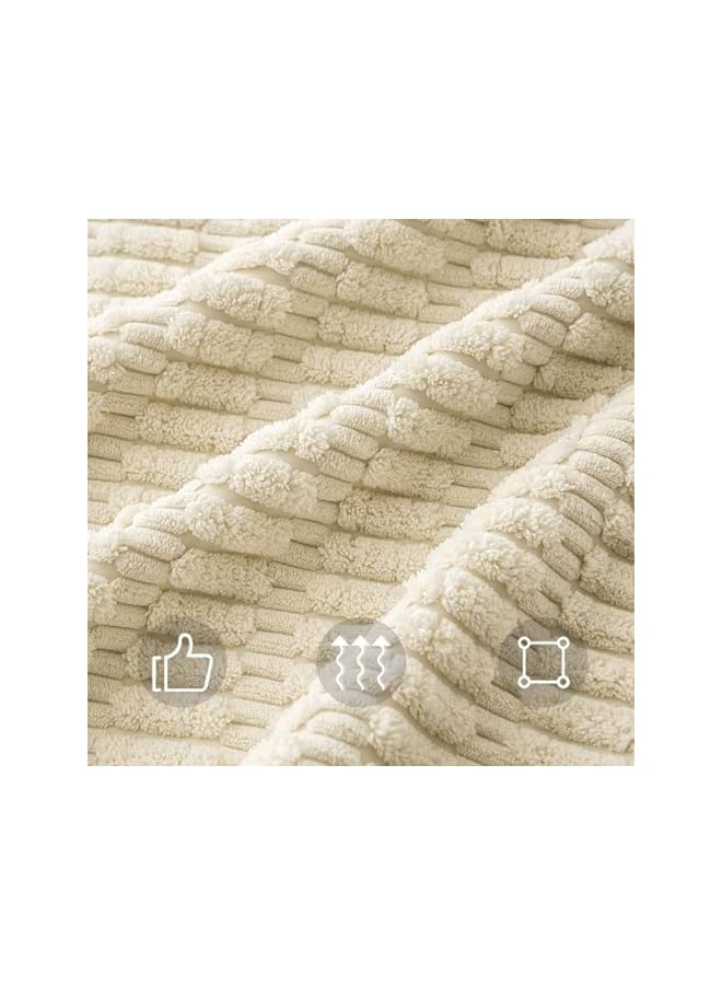 The Bros Throw Pillow Covers, Set of 2 Soft Plush Short Wool Velvet Decorative Throw Pillow Covers 18x18 inch Square Luxury Style Cushion Case Pillow Shell for Sofa Bedroom Home Decor - (2 Pack, Beige) - Image 4