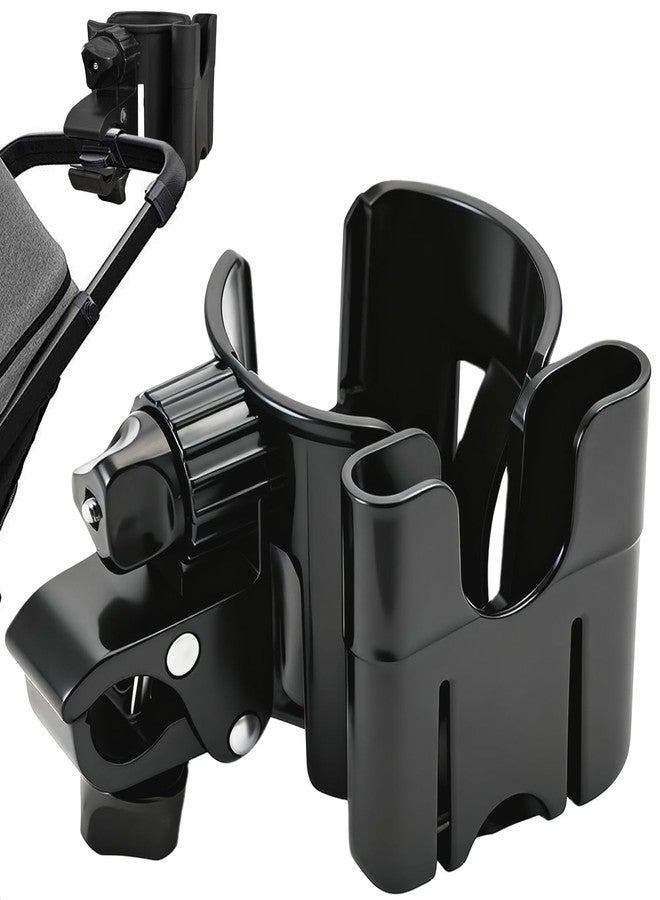 OGNWFUNK Cup Holder for Stroller Compatible with Evenflo,Uppababy, Doona, Nuna – Universal Stroller Cup Holder Attachment with Phone Holder, 360°Rotatable Bottle Holder for Bike, Wheelchair, Walker & Scooter - Image 1