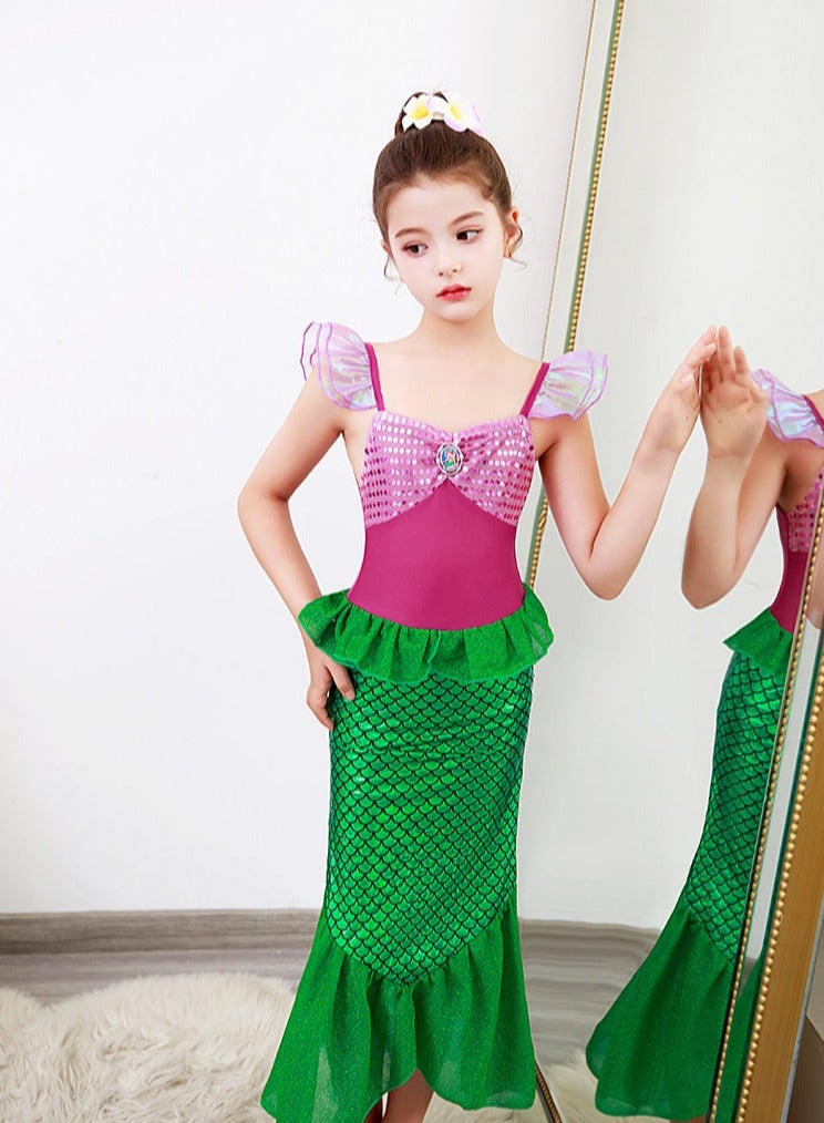 AUTOYSUR Girls Mermaid Costume Princess Dress Up - Image 5