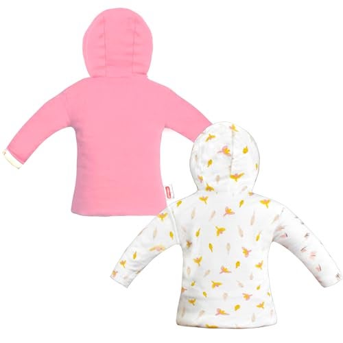 VParents Full Sleeve Winter Cotton Reversible Hooded Jacket for Unisex Baby kids, Toddler- Sweater for Girls Boys (110931, Pink, Single) - Image 2