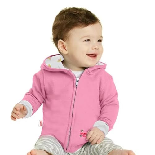VParents Full Sleeve Winter Cotton Reversible Hooded Jacket for Unisex Baby kids, Toddler- Sweater for Girls Boys (110931, Pink, Single) - Image 4