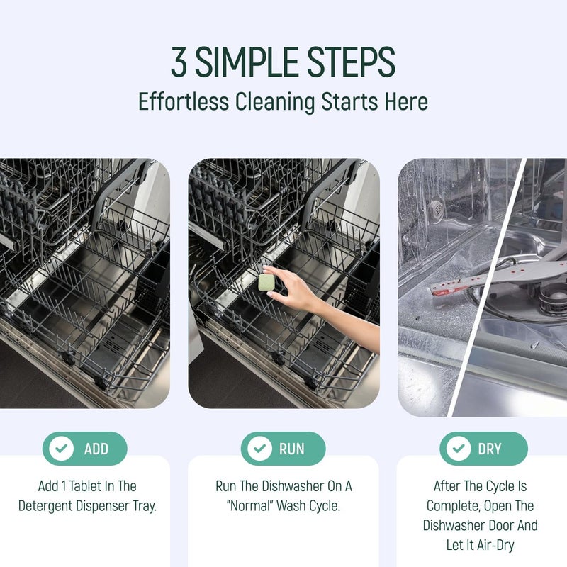 BAMBOEARTH أقراص منظف غسالة الصحون الطبيعية بديل نباتي لإعادة تعبئة أقراص منظف الصحون 24 عبوة - Image 5