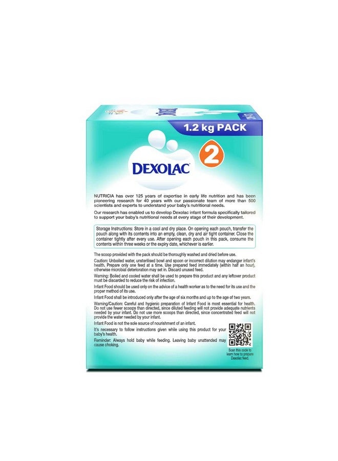 Dexolac Infant Formula Milk Powder for Babies - Stage 2 (6 to 12 Months) - with 100% Lactose and 36 Vital Nutrients - 1.2 Kg Large Pack - Image 5