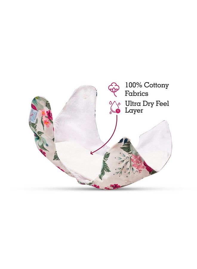 SEABIRD Premium Diaper Baby Care Reusable 100% Organic Cotton Breathable And Skinfriendly For Baby Comfort Adjustable Diapers & Get 2 Pack Sanitary Pad Free  - Image 3
