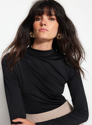 Black Drawstring Detailed Stand-Up Collar, Stretchy Knitted Bodysuit TWOAW24BD00014 - pzsku/Z4C0A4838A855474BFD67Z/45/_/1730941423/dc6a37d6-d62a-4705-9c6b-ca3954734c95