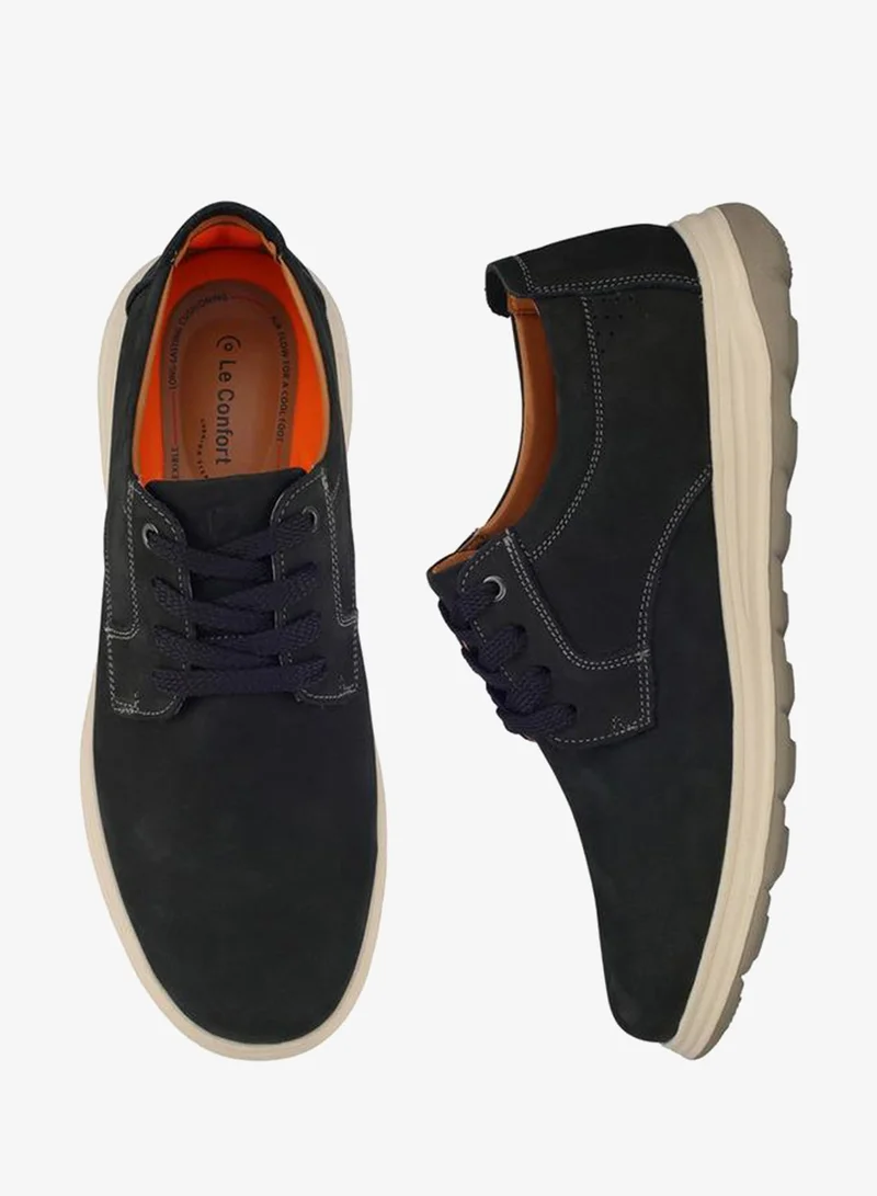 Le Confort Men Lace-Up Leather Ankle Sneakers