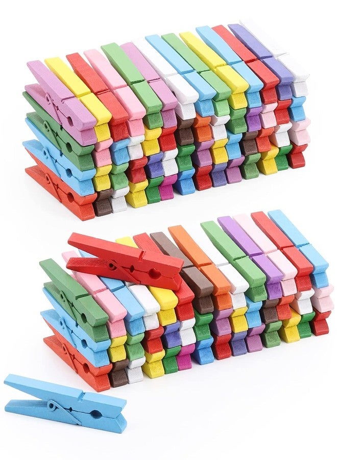 Prescent Multifunction Wooden Clips for Photo hangings, Craft/Art, Home Decoration, Papers pins, Clothes pin and More (3 inch, Pack of 100) - Image 1
