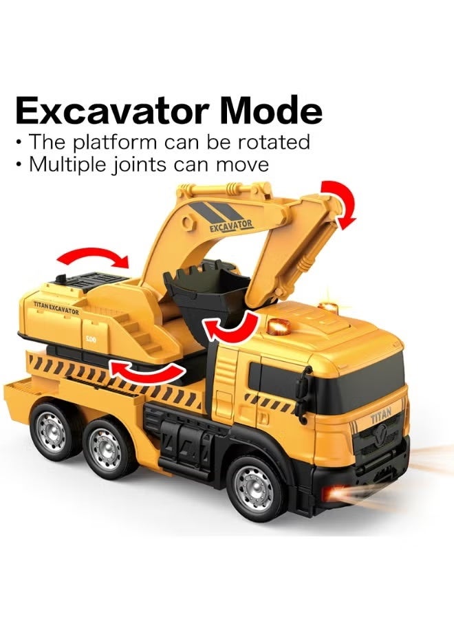 JAJEEK Remote Control Robot Construction Truck Toy for Kids, Electric RC Vehicle with Lights & Sounds, Educational STEM Toy, Durable Plastic Body, Rechargeable Battery, Indoor Outdoor Play - Image 4