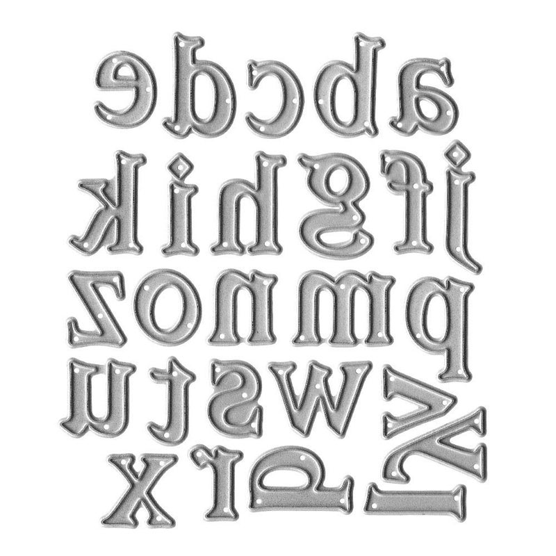 Metal Lowercase 26 Alphabet Cutting DiesLowercase 26 Letters Die Cuts Embossing Stencils Template Mould for Card Scrapbooking and DIY Craft Album Paper Card Decor