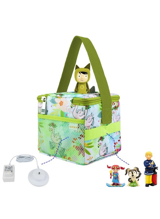 Annmore Carrying Case For Tonie Figures And Toniebox Organizer For Toniebox Starter Set Easy To Transport And Storage Flamingo - Image 4