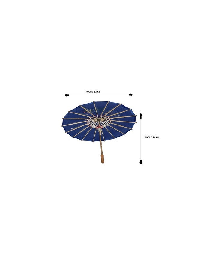 Kaku Fancy Dresses Japanese Umbrella Accesory for International Costume/Wedding Dance and Decoration Prop - Blue (Pack of 1) - Image 4