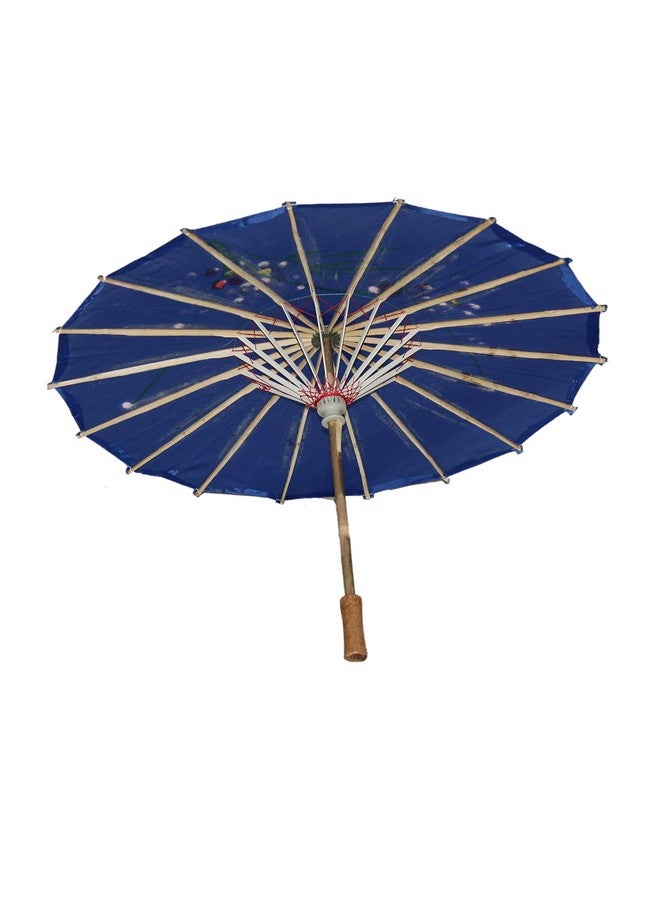 Kaku Fancy Dresses Japanese Umbrella Accesory for International Costume/Wedding Dance and Decoration Prop - Blue (Pack of 1) - Image 3