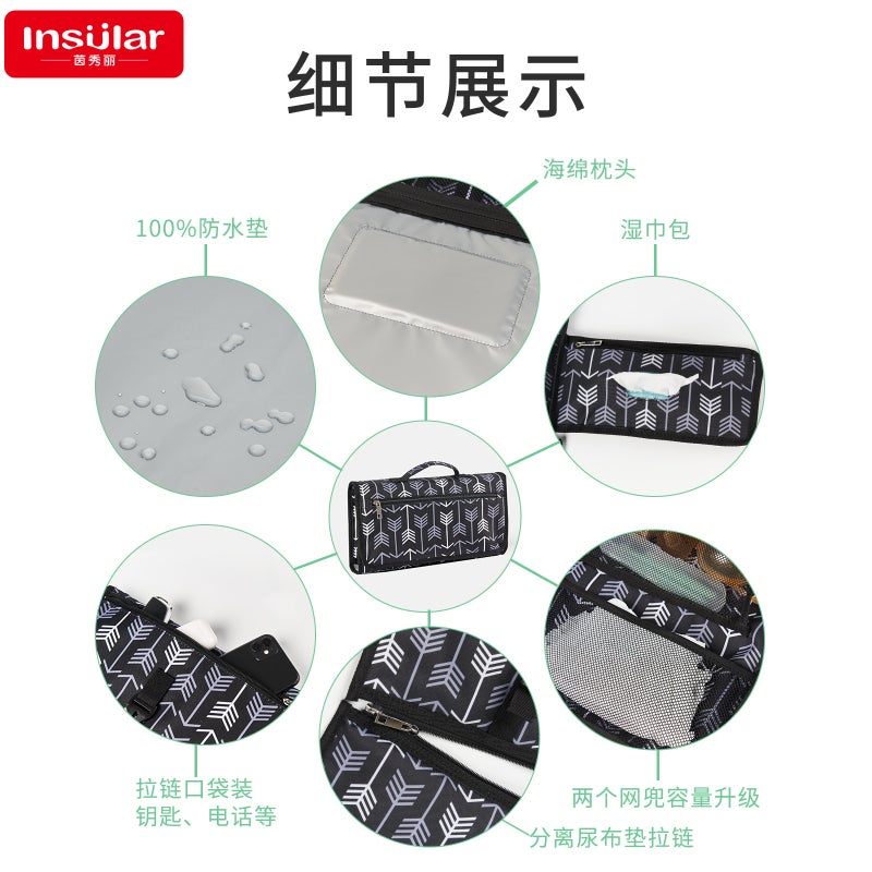 Yinmei Portable Baby Diaper Changing Pad Diaper Bag Baby Waterproof Diaper Changing Table Maternal And Child Supplies - Image 4