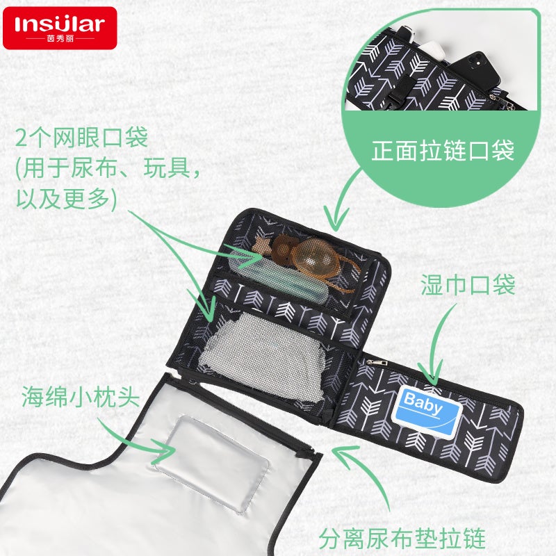 Yinmei Portable Baby Diaper Changing Pad Diaper Bag Baby Waterproof Diaper Changing Table Maternal And Child Supplies - Image 3