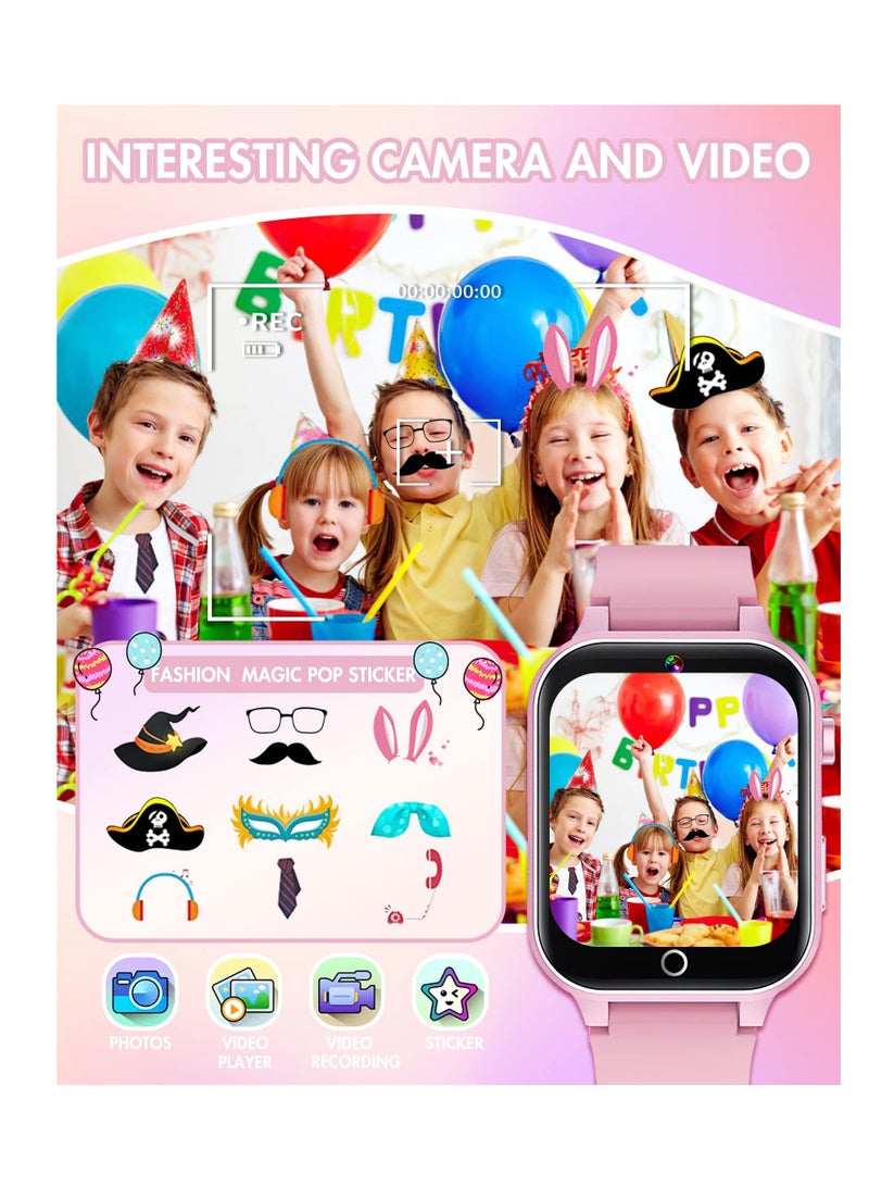 Alyashmac Smart Watch for 4-12 Year-old Kids, Comes with Video, Camera, Music Player Functions and 26 Games (Pink) - Image 4