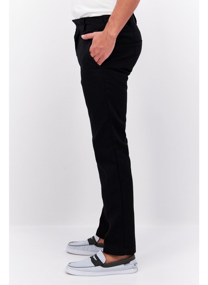 Men Slim Fit Wide Leg Solid Pants, Black - pzsku/Z4C0AB6629FA0F8184D38Z/45/_/1737642957/dae4ba1c-ea4c-494b-975b-59a04424ce28